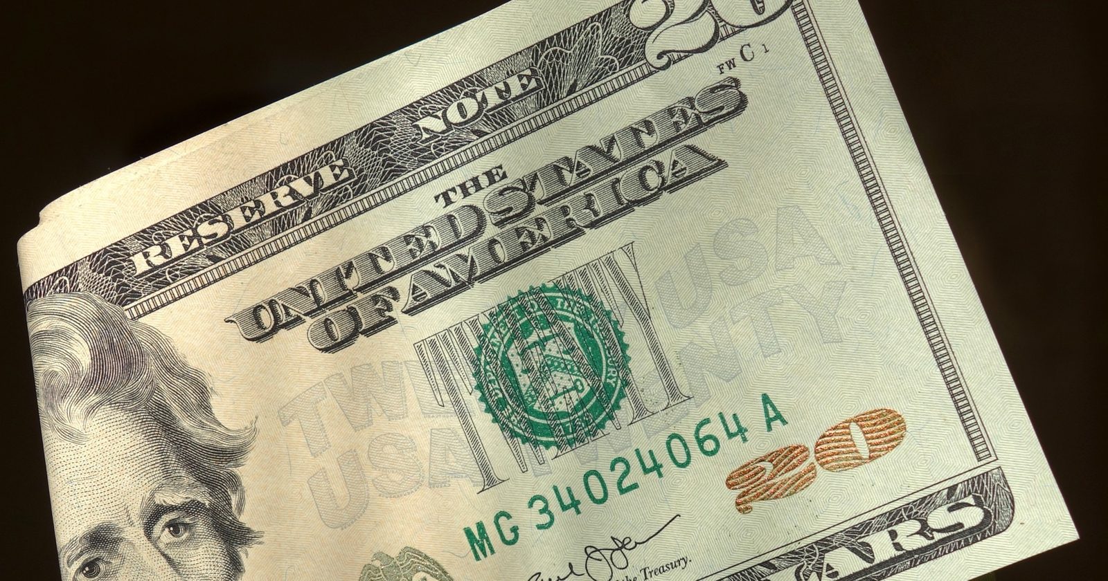 US twenty-dollar banknotes. Photo: US Department of the Treasury via Wikimedia Commons, public domain.